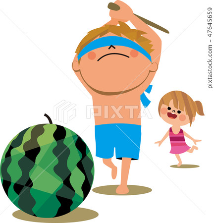 Children who spare watermelons 47645659