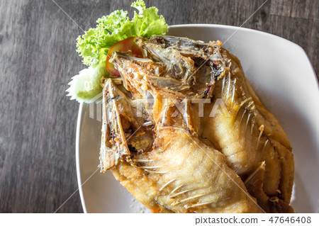 deep fried sea bass fish deep fried sea bass fish 47646408