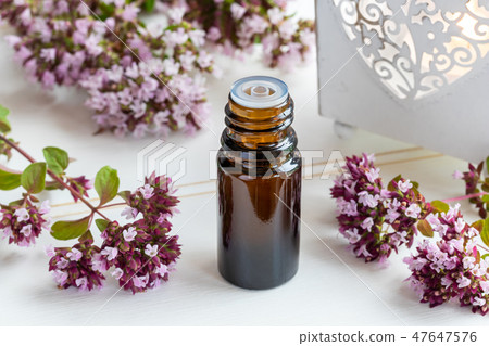 A bottle of oregano essential oil  47647576