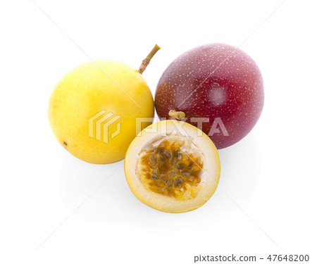 passionfruits isolated on white background passionfruits isolated on white background 47648200