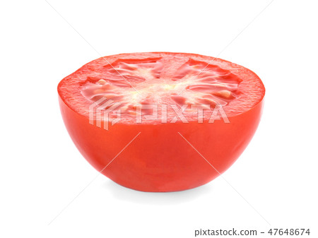 Tomato slice isolated on white background Tomato slice isolated on white background 47648674