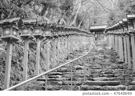 （棕褐色）冬天的Kibune神社 47648699