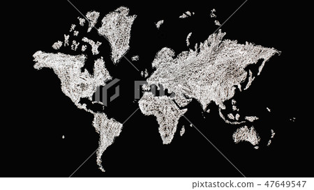 map of the world drawn with white chalk map of the world drawn with white chalk 47649547