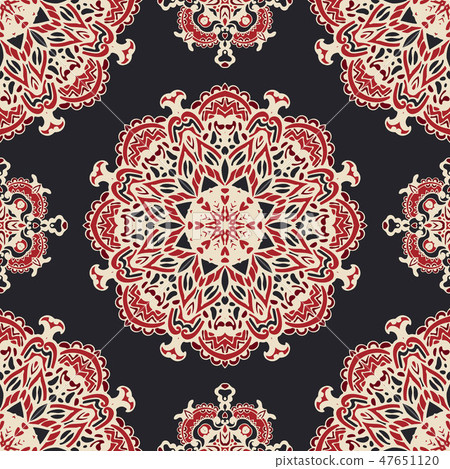 Luxury star Damask seamless tiled motif vector Luxury star Damask seamless tiled motif vector 47651120