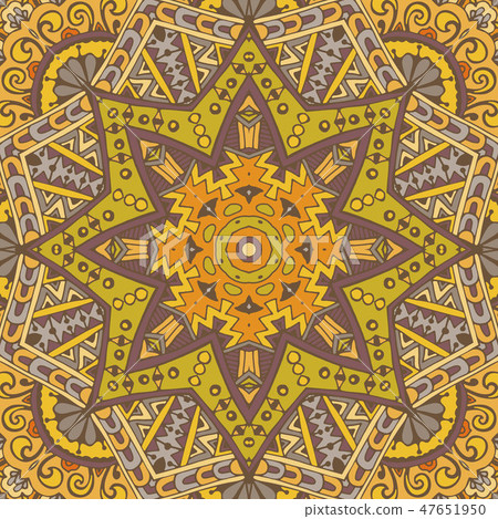 Oriental flourish ornament doodle mandala vector. 47651950