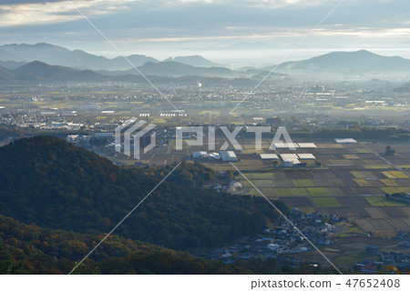 Looking towards Sano city to the east side of Oyama mountain peak 47652408
