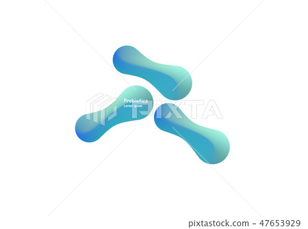 Probiotics bacteria vector design. Concept of design with Lactobacillus Probiotic Bacteria. Template 47653929
