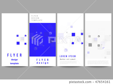 The minimalistic vector illustration of the editable layout of flyer, banner design templates 47654161