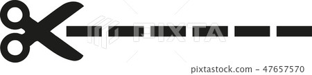 Scissor with cut line Scissor with cut line 47657570