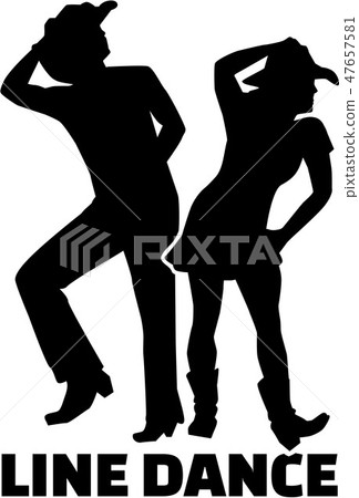 Line dance couple with word 47657581