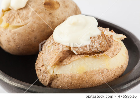 Colombian cooked potatoes called papas saladas 47659510