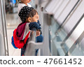 Asian little boy 3 years old in the gate airport 47661452