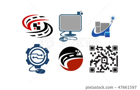 Technology Design Set Abstract digital technology design Set - Stock Illustration [47661597 ...