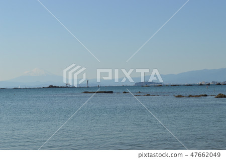 湘南，葉山海和富士山 47662049