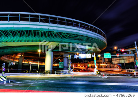 Kurokawa interchange night view Kurokawa interchange night view 47663269
