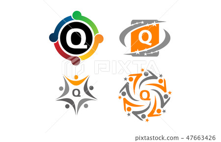 Logotype Q Modern Template Set 47663426