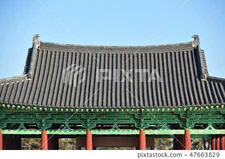 慶州市東宮和Wolji的修復建築屋頂 47663829