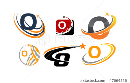 Logotype O Modern Template Set 47664336