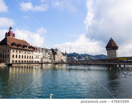 Switzerland Lucerne and the capel bridge Switzerland Lucerne and the capel bridge 47665099