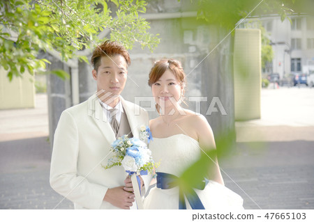 Bridal image wedding bride groom wedding dress female male 20's Japanese japanese yokohama 47665103