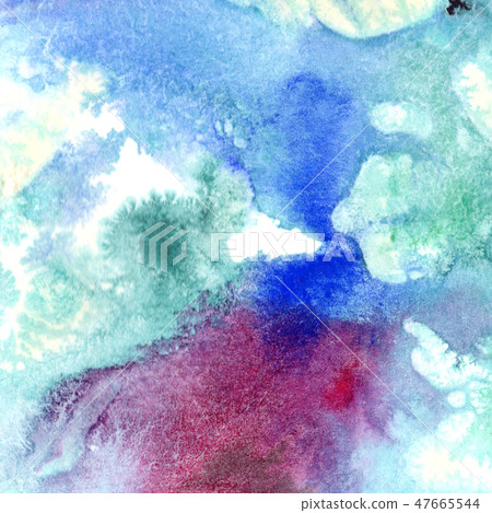 Abstract watercolor paper splash shapes isolated drawing. Illustration aquarelle for background. Abstract watercolor paper splash shapes isolated drawing. Illustration aquarelle for background. 47665544