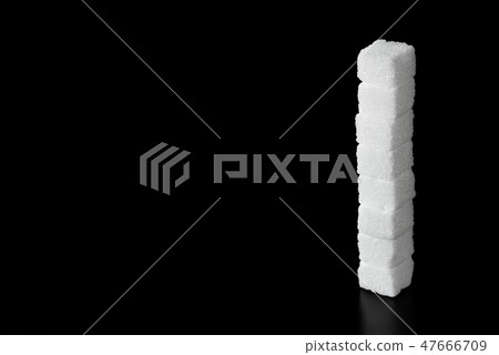 Pile up cubic sugar Pile up cubic sugar 47666709