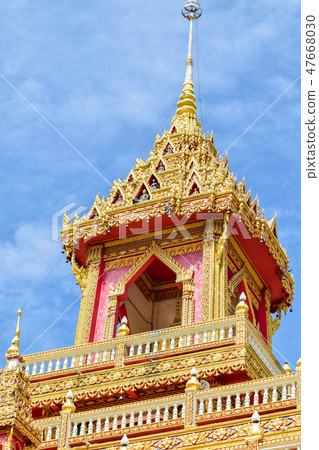 lai thai ,lai kranok  in thai temple 47668030