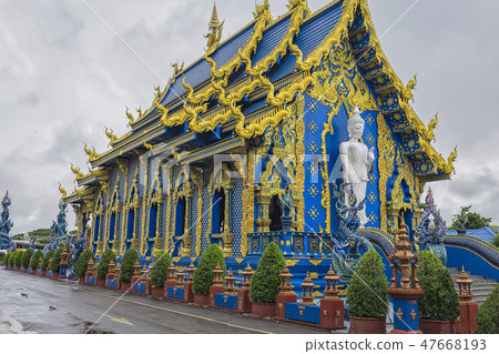 Beautiful Buddha sculpture at the public temple, Wat Rong Sua Ten Beautiful Buddha sculpture at the public temple, Wat Rong Sua Ten 47668193