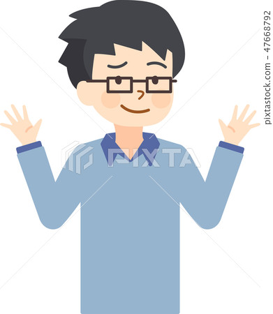 我的父親向右抬起一隻笑臉尷尬的臉 47668792