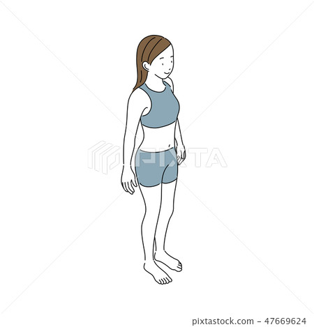 Boty Parts Women Portrait Illustration - Stock Illustration [47669624 ...