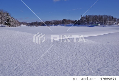 在雪原上跑線 47669654