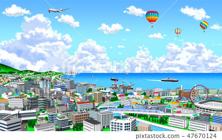 Townscape + Ocean_1 Townscape + Ocean_1 47670124