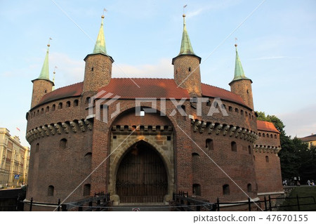 Barbacan in Poland's old capital Krakow Barbacan in Poland's old capital Krakow 47670155