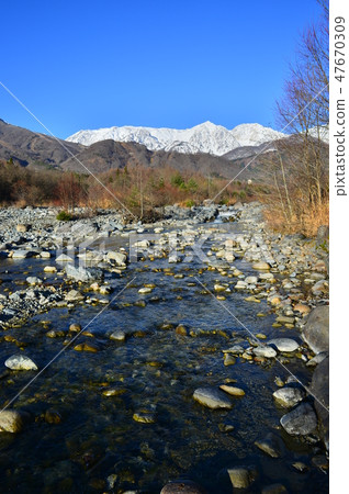 白馬村松川冬天 47670309