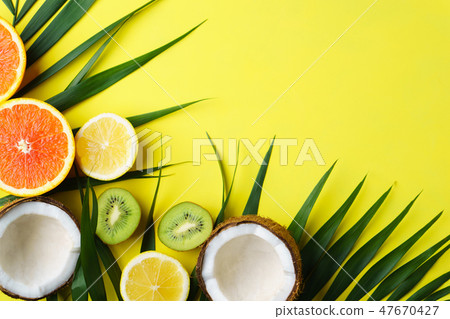 summer tropical background with copy space summer tropical background with copy space 47670427