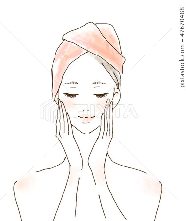Female positive for beauty skin care Female positive for beauty skin care 47670488