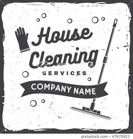 Cleaning company badge, emblem. Vector illustration. Concept for shirt, stamp or tee. Vintage Cleaning company badge, emblem. Vector illustration. Concept for shirt, stamp or tee. Vintage 47670925