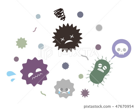 Virus character illustration 47670954