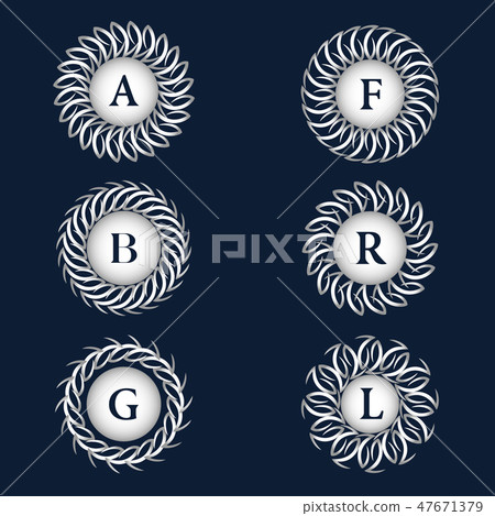 Logo Design Letter Emblem Sign A B C F R L Stock Illustration 47671379 Pixta