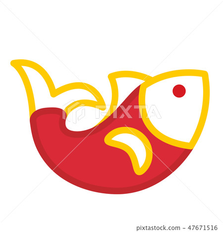 Golden fish LineColor illustration 47671516