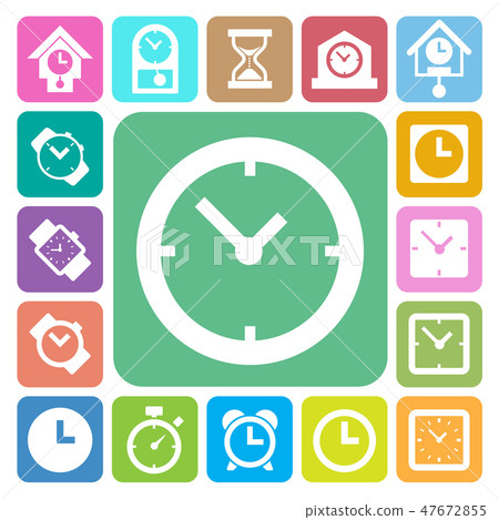 Clocks and time icons set 47672855