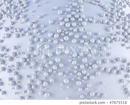 Abstract background with a lot of spheres with random scale on the white plane. 3d render Abstract background with a lot of spheres with random scale on the white plane. 3d render 47673518