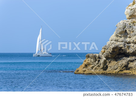 White sailing yacht White sailing yacht 47674783
