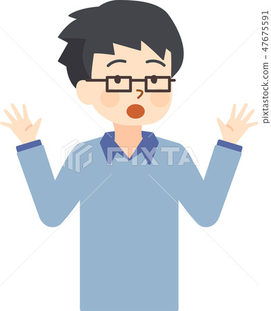 舉起父親的手,向右驚訝 舉起父親的手,向右驚訝 47675591