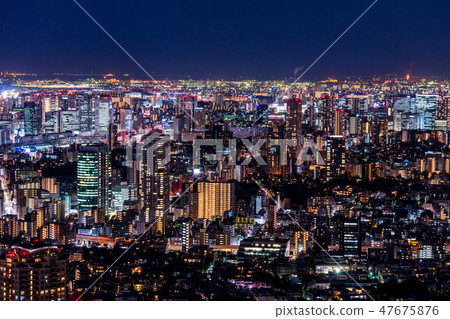 "Tokyo Metropolis" Tokyo's night view - Clear air in winter "Tokyo Metropolis" Tokyo's night view - Clear air in winter 47675876