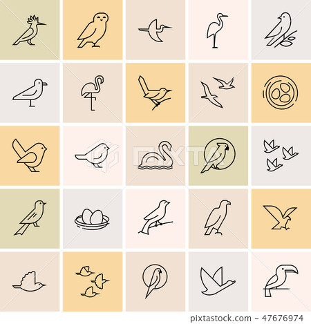 Birds icon set. Logotype or brand for company. Web site isolated icon set. Birds icon set. Logotype or brand for company. Web site isolated icon set. 47676974