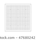 Vector empty goban grid. Go board game equipment 47680242