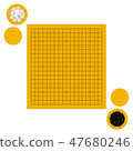 Vector illustration of empty goban and bowls 47680246