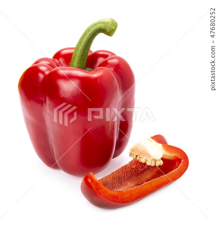 Fresh sweet pepper isolated on white background 47680252