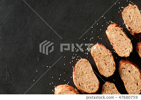 wholegrain bread baking recipe slices layout 47680759